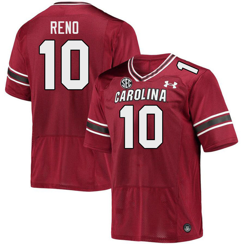 Men #10 Dante Reno South Carolina Gamecocks College Football Jerseys Stitched-Garnet